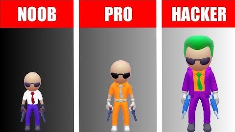 NOOB vs PRO vs HACKER || Run n Gun - AIM Shooting