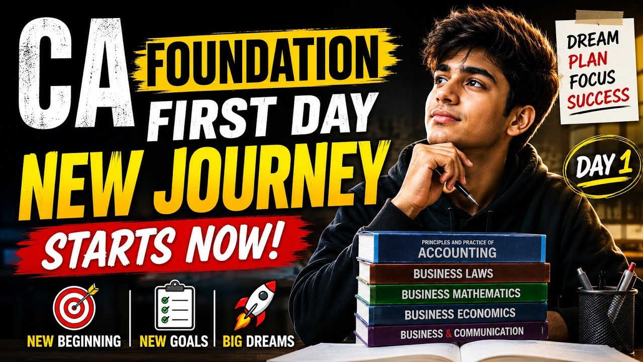 📚 CA Foundation Day 1 Vlog 🚀 | New Journey Begins 💯 #CAFoundation # ...