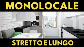 Come arredare un monolocale stretto e lungo? (PROGETTO incluso!)