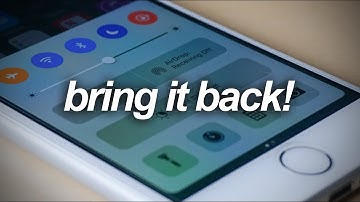looking back at the iOS 10 control center