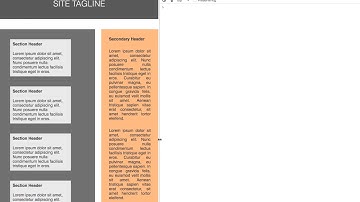 Website with percentage widths at various screen sizes