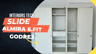 Godrej Interiors Slide Almira 6.Fit Metal White Color, Home Furniture Almira Design