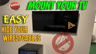 HOW TO MOUNT A TV TO THE WALL & HIDE THE WIRES/CABLES | Super Easy and Simple Process | 2021 by Watch Erick 5,518 views 3 years ago 8 minutes, 16 seconds