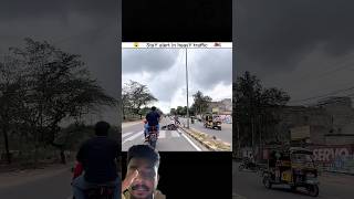 Stay alert in heavy traffic | bike crash #bikecrash #bikeaccident
