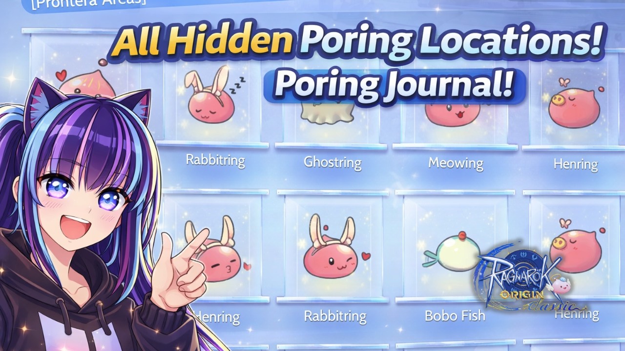 Ragnarok Origin Classic: All Hidden Poring Locations! (Geffen) - YouTube