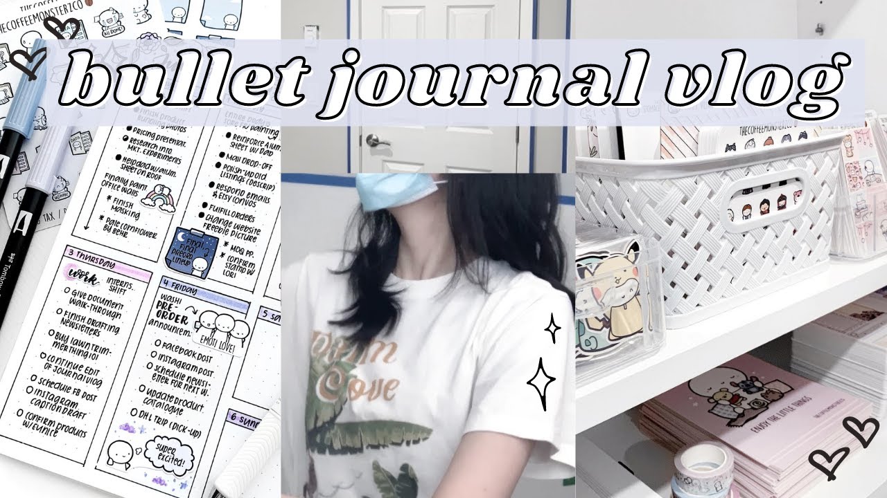 Bullet Journal Vlog: Painting My Office, Packing Orders, PO Box | ft. Archer & Olive Notebook