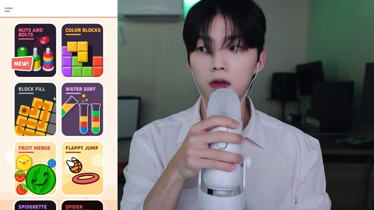 [ASMR] 아늑한 게임 소리 들으며 잠 들기🕹️🍉🎮| 수박 게임, 물약 게임 | ASMR The sound of a game that makes you sleepy