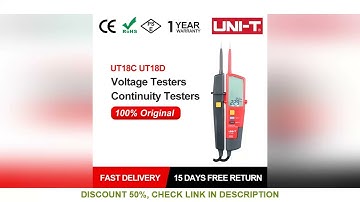 UNI-T Digital Voltmeter UT18C UT18D AC DC Voltage Continunity Tester 690V LCD Display 3 Phase Sequen