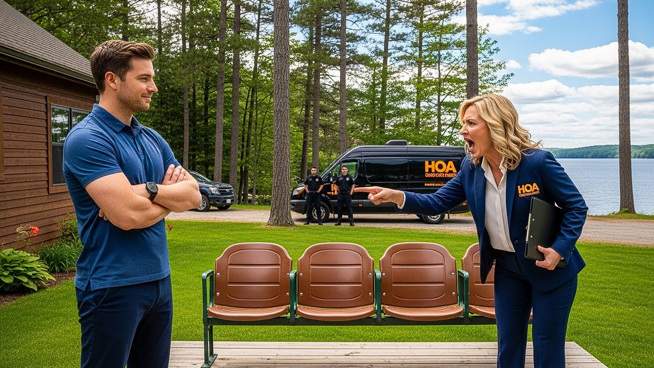 They Said My Porch Swing Was a 'Nuisance', So I Replaced It With a Row of Authentic Stadium Seat!