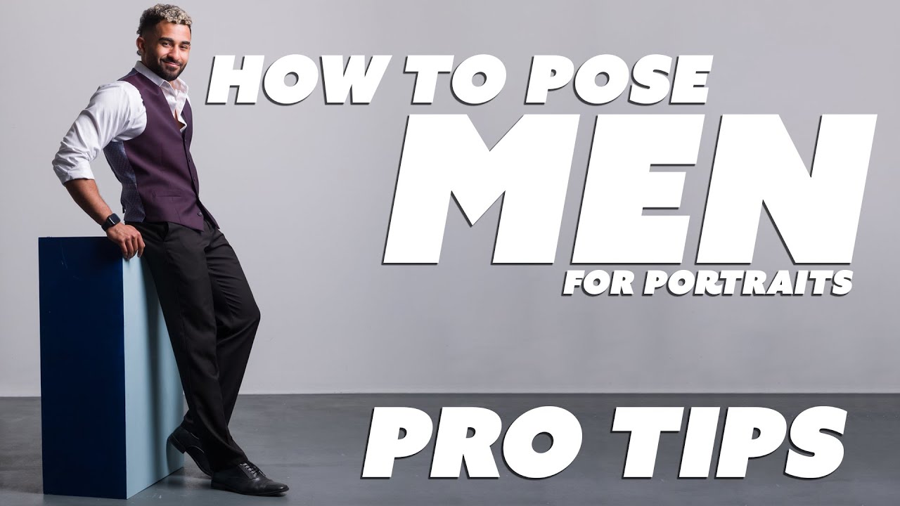 Thumbnail from Youtube video of a man standing against a posing block in a studio photoshoot
