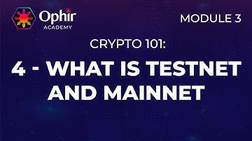 Crypto 101: What is Testnet and Mainnet  | Module 3 Chapter 4