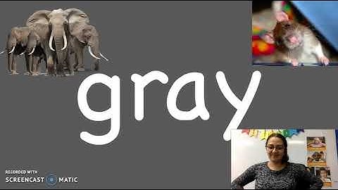 "gray" Sight Word Color Song