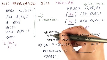 Full Predication Quiz Solution - Georgia Tech - HPCA: Part 1