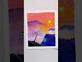 Mountain sunset #artshorts #painting #coloring  #shortsfyp  #paintingtutorial