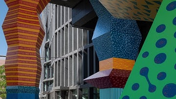 Climate-change data turned into colourful towering totems