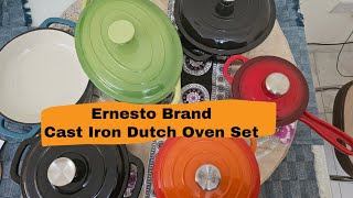 Enameled Cast Iron Dutch Oven Cassarole Set Collections |Ernesto Brand|@sumaiya_kitchen
