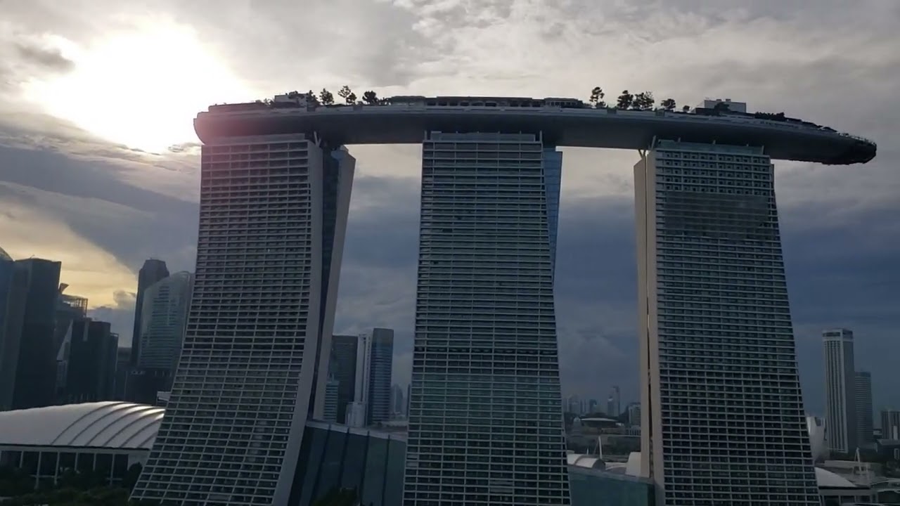 Downtown Singapore, Marina Bay Sands, Singapore Flyer View, from Supertree Observatory, March 2024
