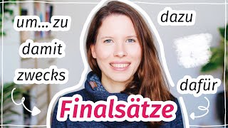 Finalsätze im Deutschen: damit, um... zu, dazu, dafür, zwecks und mehr