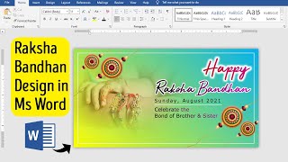 How to Make Rakhsa Bandhan Card Design in Microsoft Office Word screenshot 2