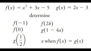Grade 11 Functions - Function notation (Ch 1.2)