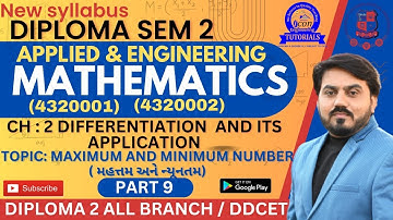 DIPLOMA SEM 2 MATHEMATICS CH 2 DIFFERENTIATION AND IT