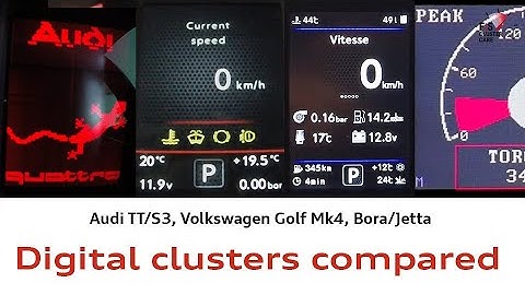 Digital dash LCD upgrade shootout FIS Control VS ColourMFA VS 3DColorMFD VS Liquid Gauge Audi TT Mk1