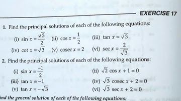 class 11 trigonometric equation || rs aggarwal class 11 ex 17 || class 11 rs aggarwal chapter 17