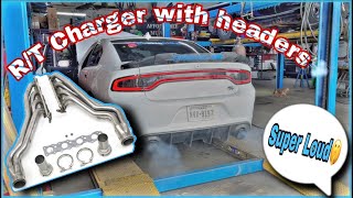JBA Long Tube Headers On A 345 Charger R/T!!(Crazy Loud)
