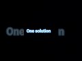 what is the solution?
