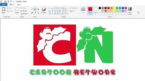 How to draw a Cartoon Network Christmas logo using MS Paint | How to draw on your computer