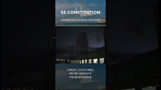 Ss Consution Has A Horn Exchange With A Tugboat