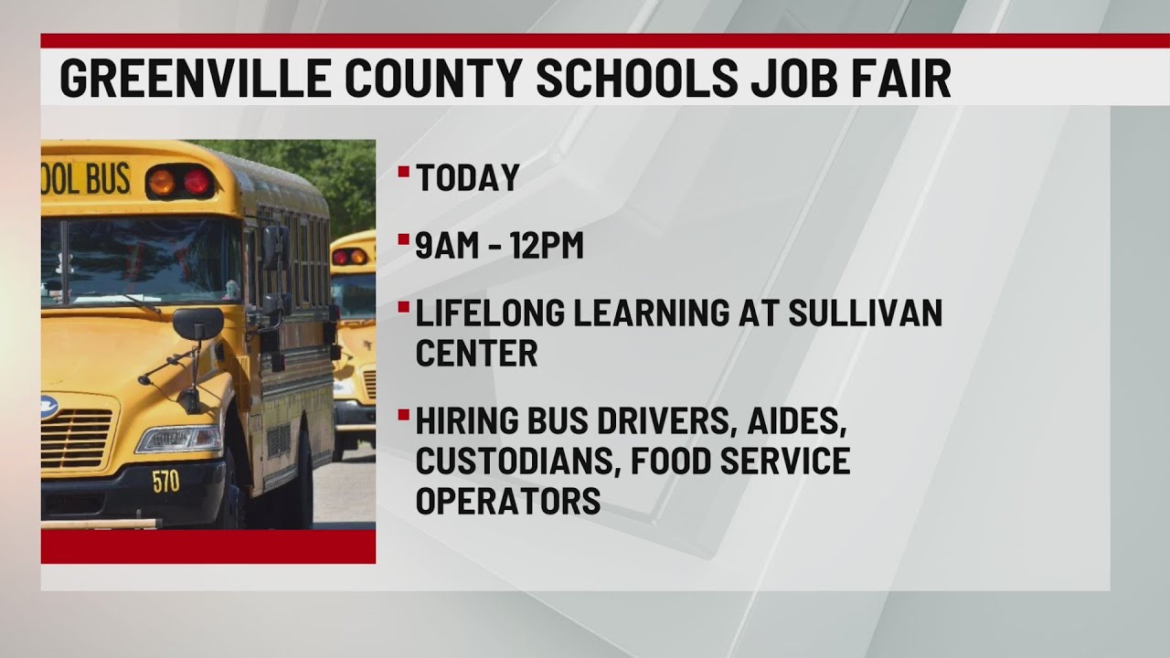 Greenville Co. Schools to host job fair Tuesday YouTube