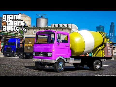 มาเล่นเป็นคนขับรถโม่ปูนกันเถอะ (Transportation MOD GTA5)