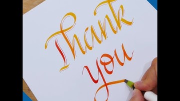 Pilot - Parallel Pen - How to make a "Thank you" creation?