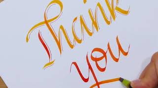 Pilot - Parallel Pen - How to make a "Thank you" creation?