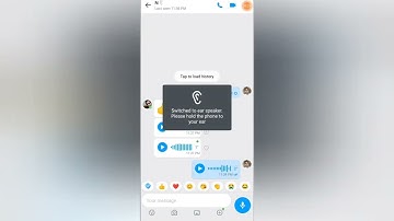 switched to ear speaker. please hold the phone to your ear imo