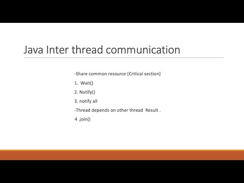 Java inter thread communication - YouTube