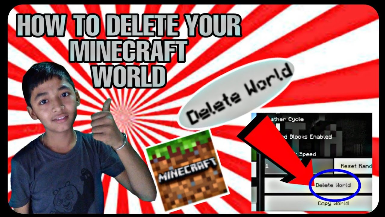 //How to delete the Minecraft world // (PRATIK.01) - YouTube