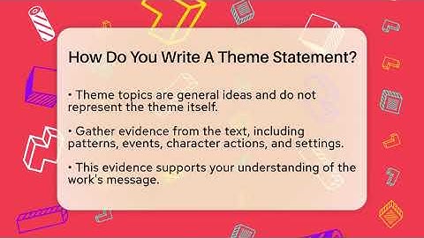 How Do You Write A Theme Statement? - The Prose Path