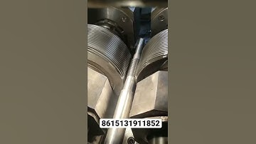 Automatic hydraulic thread rolling machine processing worm video