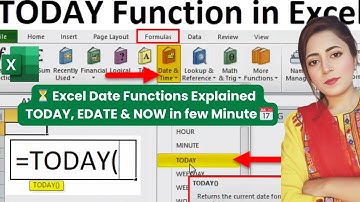 ⏳ Excel Date Functions Explained | TODAY, EDATE & NOW in few Minute ⚡📅