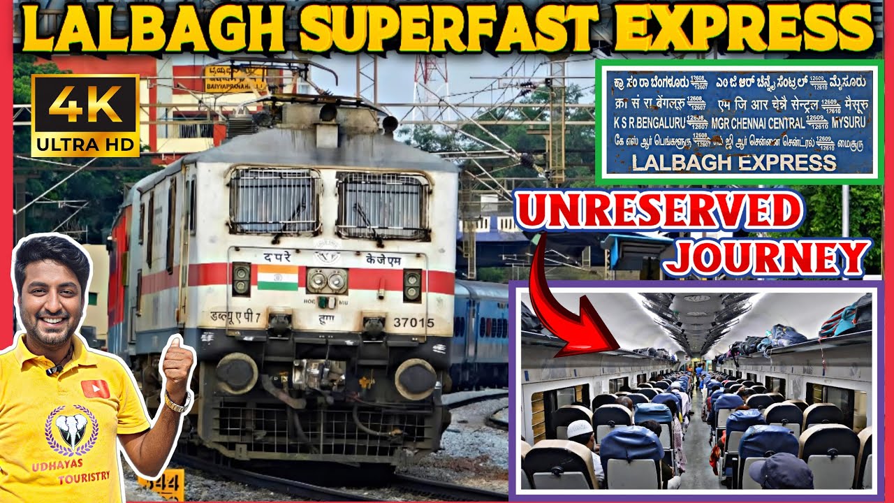 Lalbagh Express Chennai to Bangalore Full Train Vlog | Lalbagh Express Train | 12607 Lalbagh Express