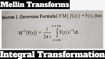 2. Inversion Formula in Hindi - Mellin Transforms #1 - Integral Transforms