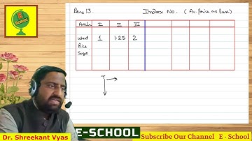 B Com I Index Number Statistics Q 13 to 17 RBD