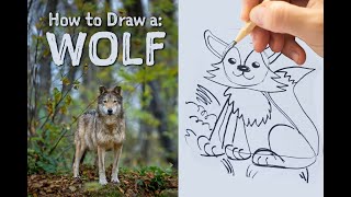 How to Draw a Wolf! 🐺 Easy Animal Drawing Tutorial for Kids & Beginners How to Draw a Wolf! 🐺 Easy Animal Drawing Tutorial for Kids & Beginners