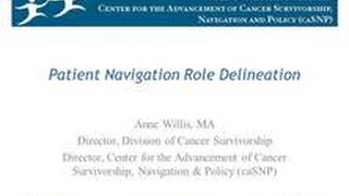Patient Navigation Role Delineation (05.08.14)