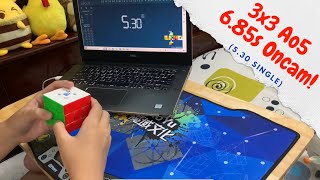 [Stackmat] 6.85 3x3 Ao5 w/Super Weilong