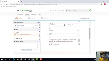 Hướng dẫn thao tác với task và appointment trong infusionsoft