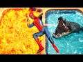 GTA 5 Epic Ragdolls | SPIDERMAN Jumps/Fails ep.12 (Funny Moments)