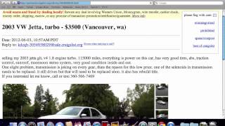 Craigslist Washington - Search All of WA for Used Cars for Sale by Owner in 2012